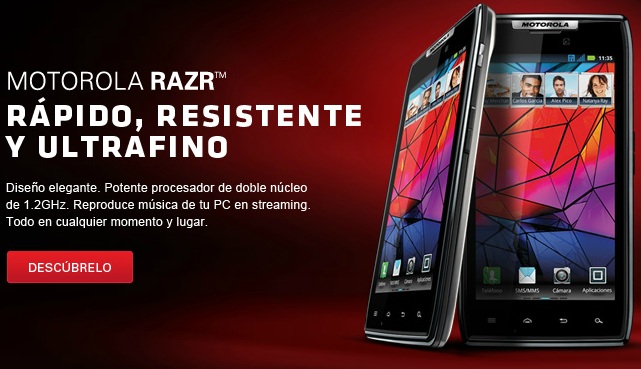 Motorola anuncia Android 4.0 en Droid RAZR