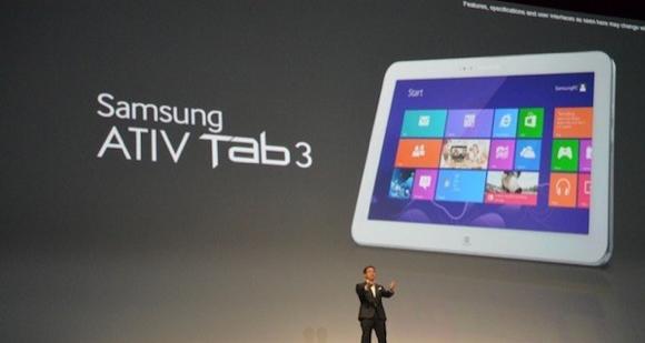 Samsung, nueva tableta ATIV Tab 3 y ATIV Q