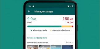 WhatsApp almacenamiento