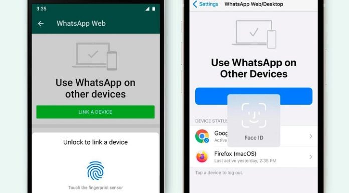 WhatsApp Web huella seguridad