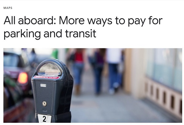 Google Maps pagar transporte público