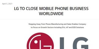 LG cierre división móviles