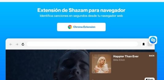 Shazam extensión Chrome